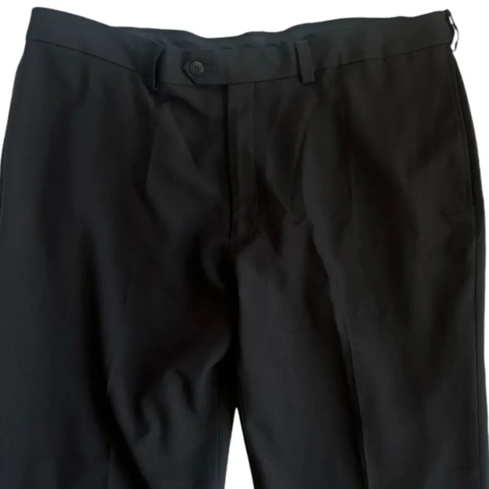 Haggar Classic Fit Expandable Waistband Black Pants Slacks 40 X 30